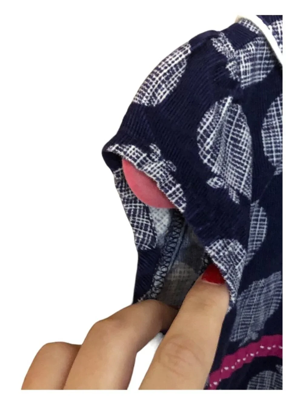 Gymboree School Girl Apple Print Navy Blue Short Sleeve Dress Sz 3T